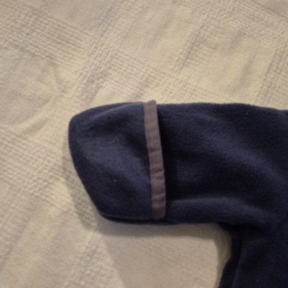 Columbia 0-3 months blue fleece zip up 1 piece bunting suit bear ears EUC - Picture 3 of 7